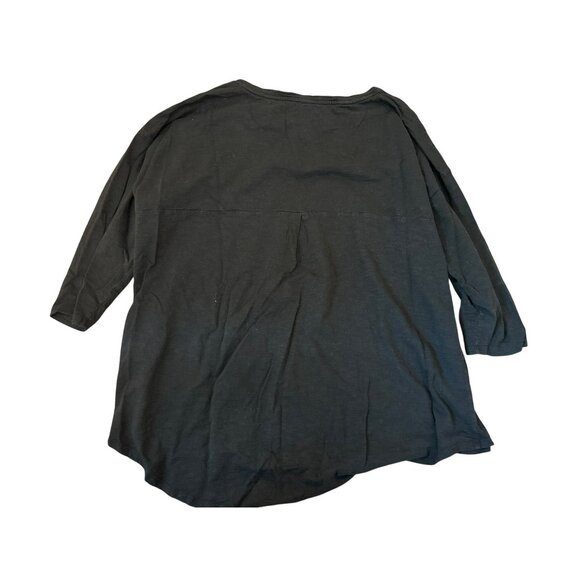 Chicos Black Ultimate Tee Womens Size 3 L 3/4 Sleeve Cotton Modal Blend - Picture 4 of 4
